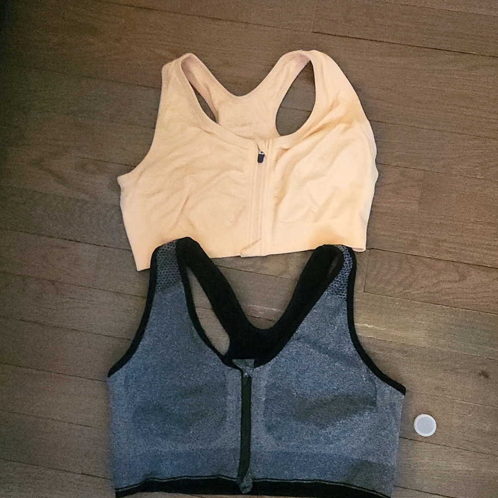 Two sports bra worn like 2x's so basically new